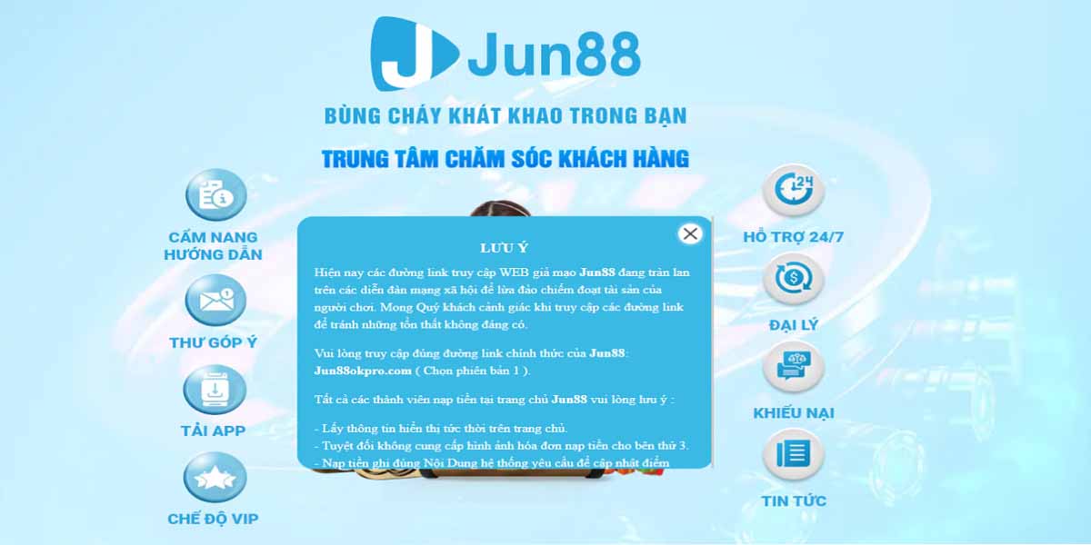 Kênh liên lạc khách hàng của nhà cái Jun88 - Jun88 lừa đảo?